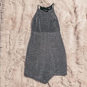 Silver shimmer cocktail dress